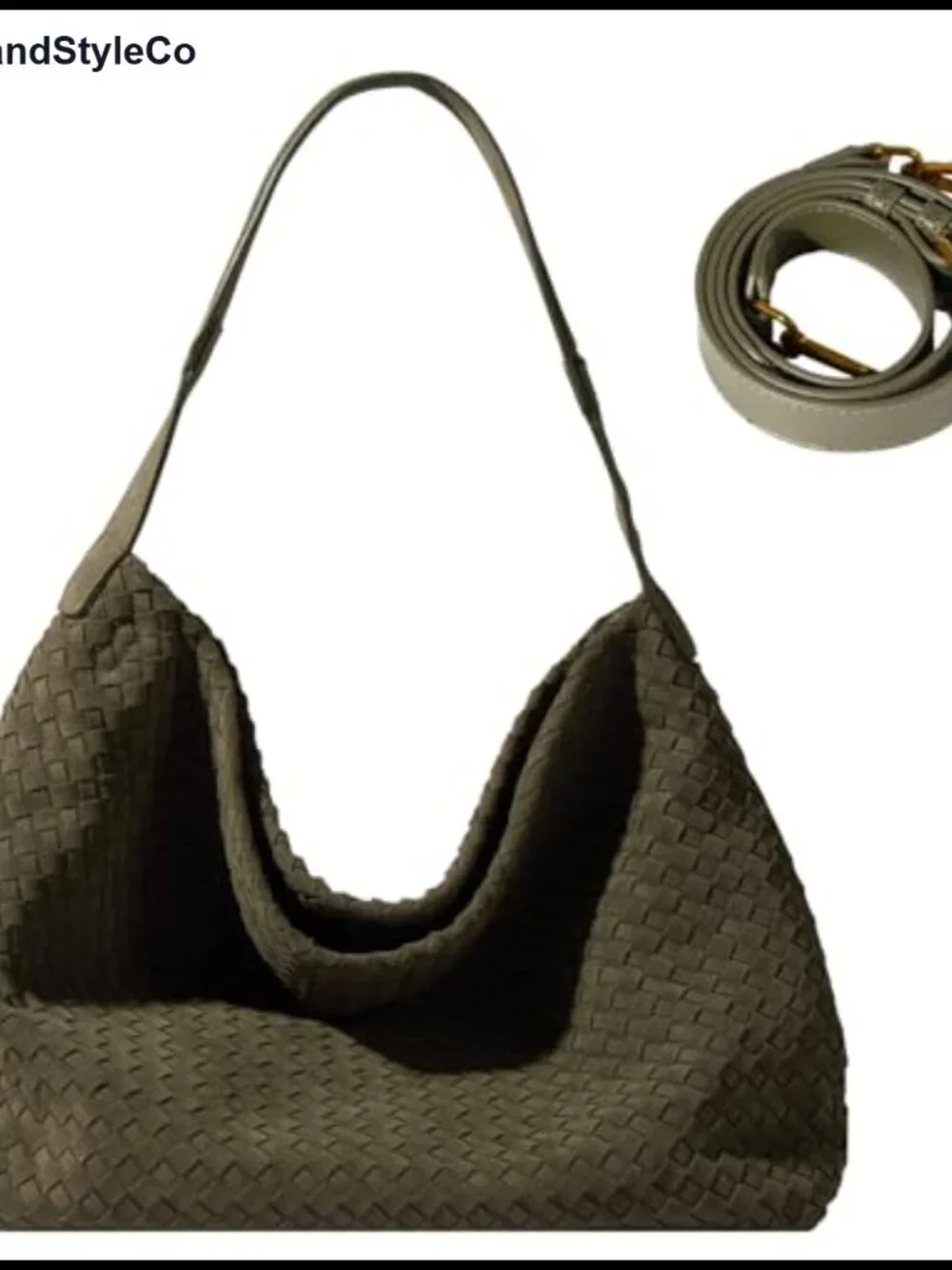 Suede Hobo Bag Hand-Woven Casual Shoulder Tote